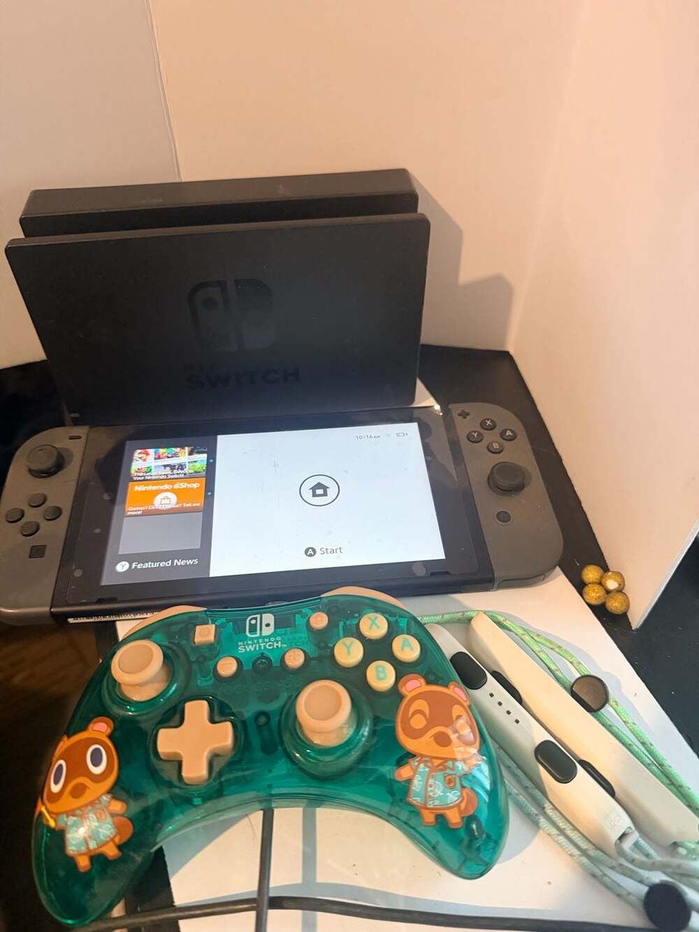Nintendo Switch Console Bundle with Dock, Case, and Animal Crossing Controller